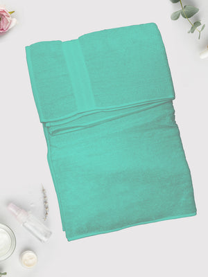 Cotton Plus 480 GSM 100% Cotton Green Large Towel - Pack of 1 (140 L cm x 70 W cm)
