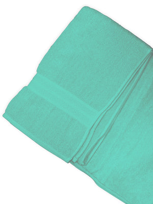 Cotton Plus 480 GSM 100% Cotton Green Large Towel - Pack of 1 (140 L cm x 70 W cm)