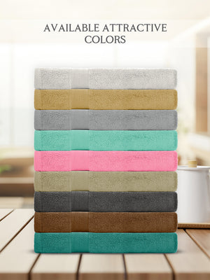 Cotton Plus 480 GSM 100% Cotton Green Large Towel - Pack of 1 (140 L cm x 70 W cm)