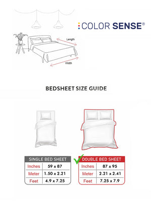 Ivy Microfibre 125 GSM Maroon Morocco Double Size Bedsheet with 2 Pillow Covers