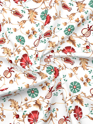 Aura Microfibre 110 GSM Multicolor Floral King Size Bedsheet with 2 Pillow Covers