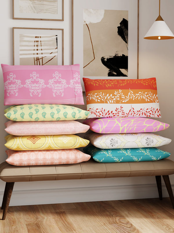 Ivy Microfibre 125 GSM Grey & Pink Floral Double Size Bedsheet with 2 Pillow Covers