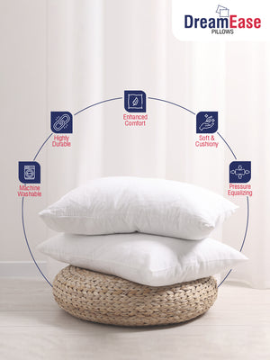 DreamEase White Solid Pillows - Pack of 2