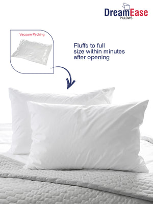 DreamEase White Solid Pillows - Pack of 2
