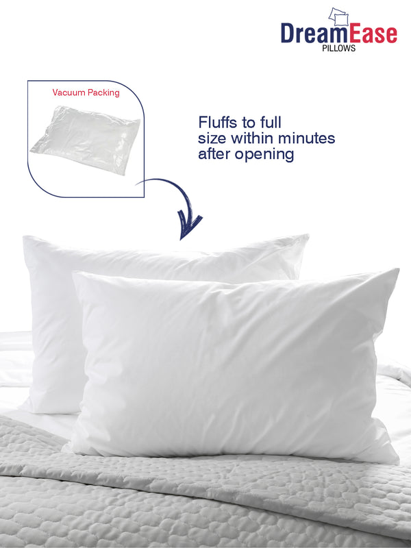 DreamEase White Solid Pillows - Pack of 2
