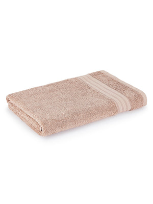 Home Easy 450 GSM 100% Cotton Beige Large Towel - Pack of 1 (150 L cm x 75 W cm)