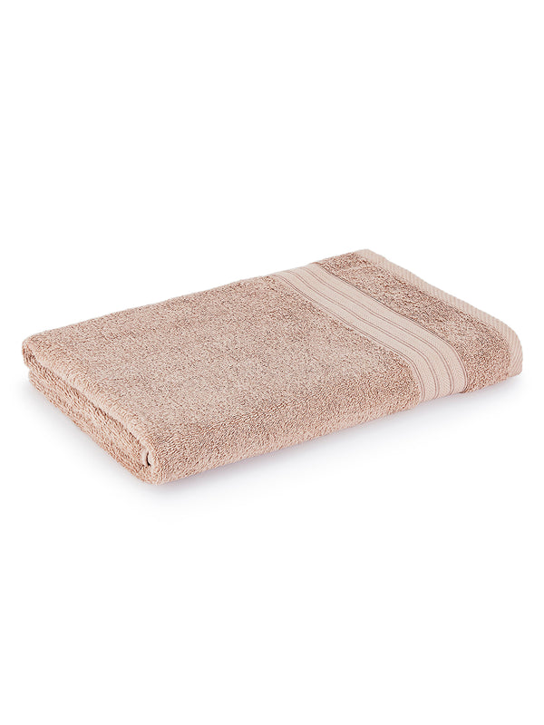 Home Easy 450 GSM 100% Cotton Beige Large Towel - Pack of 1 (150 L cm x 75 W cm)