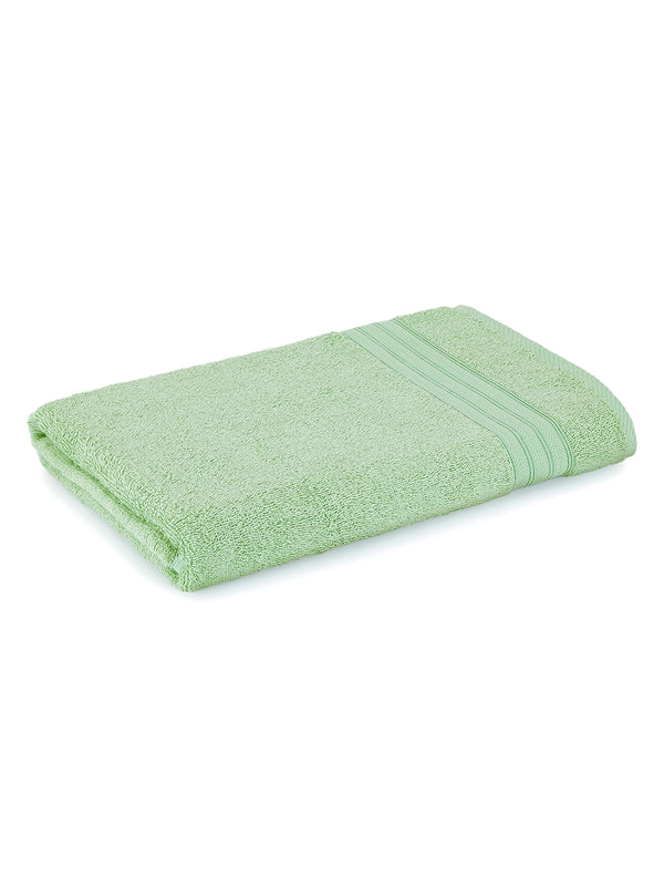Home Easy 450 GSM 100% Cotton Green Large Towel - Pack of 1 (150 L cm x 75 W cm)