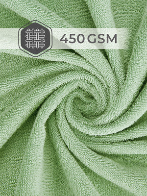 Home Easy 450 GSM 100% Cotton Green Large Towel - Pack of 1 (150 L cm x 75 W cm)