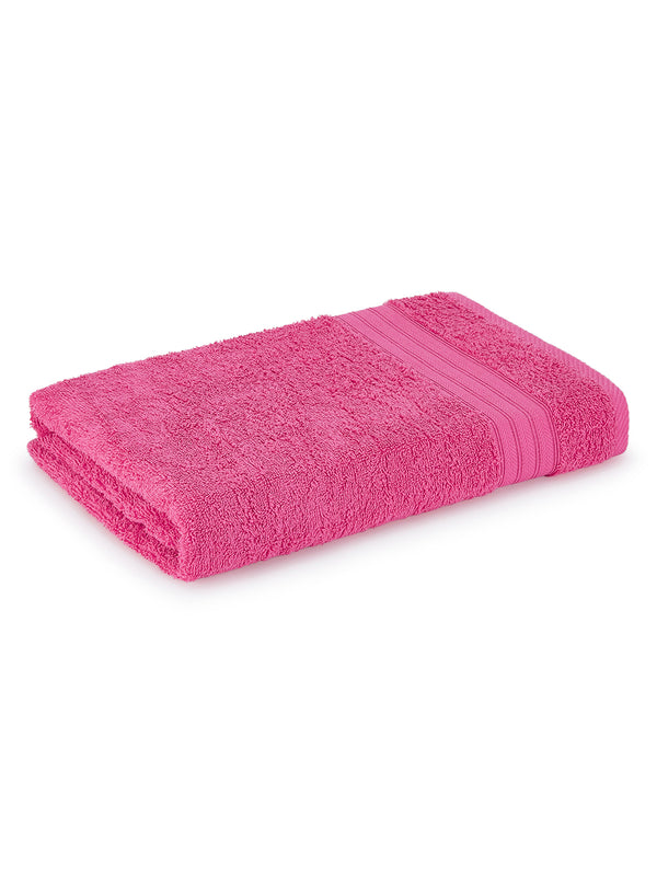 Home Easy 450 GSM 100% Cotton Pink Large Towel - Pack of 1 (150 L cm x 75 W cm)