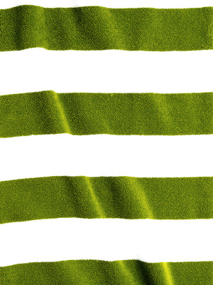 Miami (Cabana Stripe) 550 GSM 100% Cotton Green White Extra Large Towel - Pack of 1 (180 L cm x 90 W cm)
