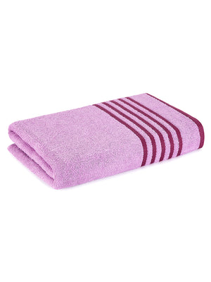 BasicX 380 GSM 100% Cotton Purple Large Towel - Pack of 1 (150 L cm x 75 W cm)