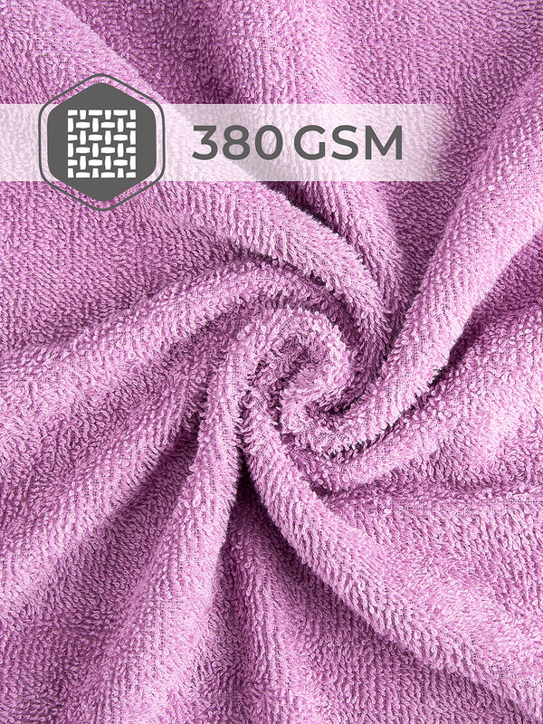 BasicX 380 GSM 100% Cotton Purple Large Towel - Pack of 1 (150 L cm x 75 W cm)