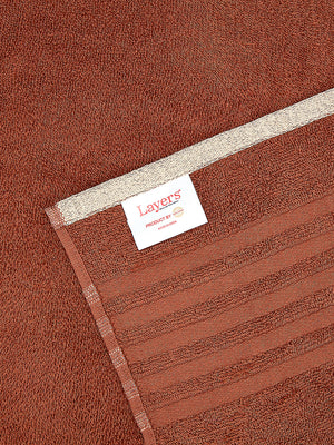 BasicX 380 GSM 100% Cotton Brown Large Towel - Pack of 1 (150 L cm x 75 W cm)