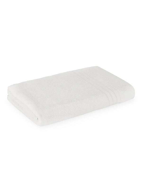 Be Bold 450 GSM 100% Cotton White Large Towel - Pack of 1 (150 L cm x 75 W cm)