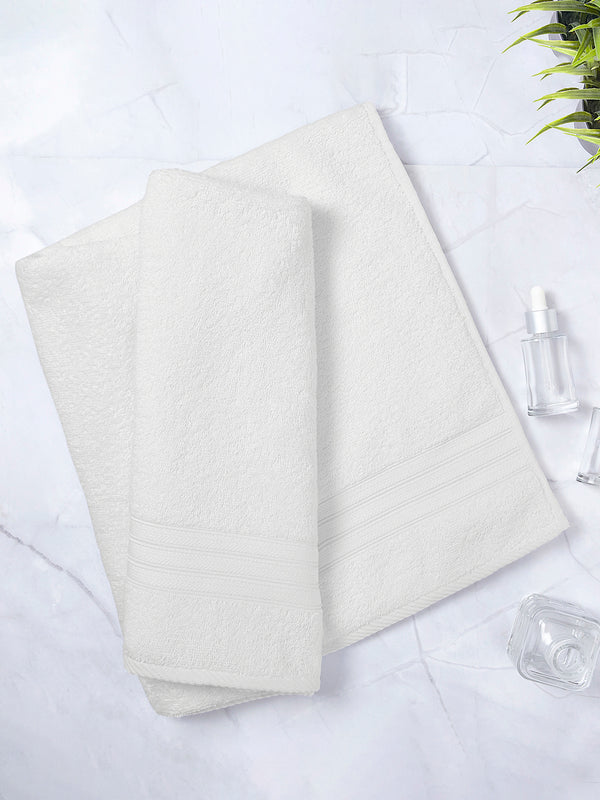 Be Bold 450 GSM 100% Cotton White Large Towel - Pack of 1 (150 L cm x 75 W cm)