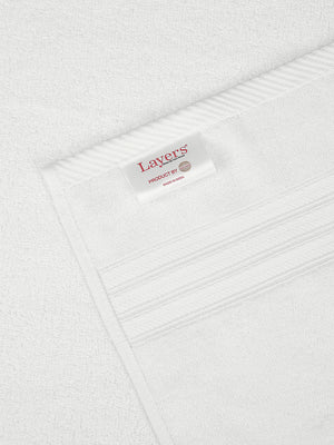 Be Bold 450 GSM 100% Cotton White Large Towel - Pack of 1 (150 L cm x 75 W cm)