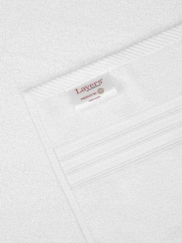 Be Bold 450 GSM 100% Cotton White Large Towel - Pack of 1 (150 L cm x 75 W cm)
