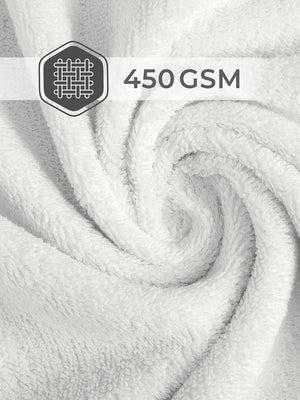 Be Bold 450 GSM 100% Cotton White Large Towel - Pack of 1 (150 L cm x 75 W cm)