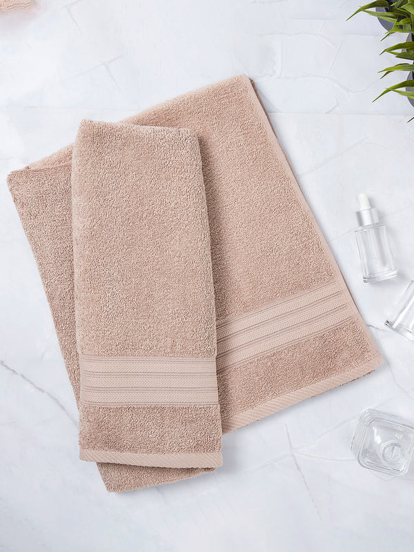 Be Bold 450 GSM 100% Cotton Beige Large Towel - Pack of 1 (150 L cm x 75 W cm)