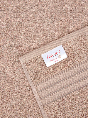 Be Bold 450 GSM 100% Cotton Beige Large Towel - Pack of 1 (150 L cm x 75 W cm)