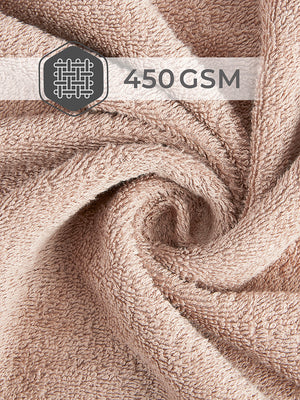 Be Bold 450 GSM 100% Cotton Beige Large Towel - Pack of 1 (150 L cm x 75 W cm)