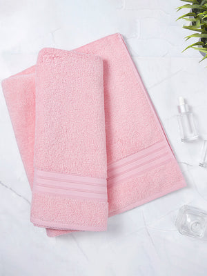 Be Bold 450 GSM 100% Cotton Light Pink Large Towel - Pack of 1 (150 L cm x 75 W cm)