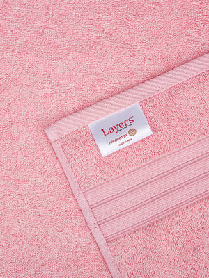 Be Bold 450 GSM 100% Cotton Light Pink Large Towel - Pack of 1 (150 L cm x 75 W cm)
