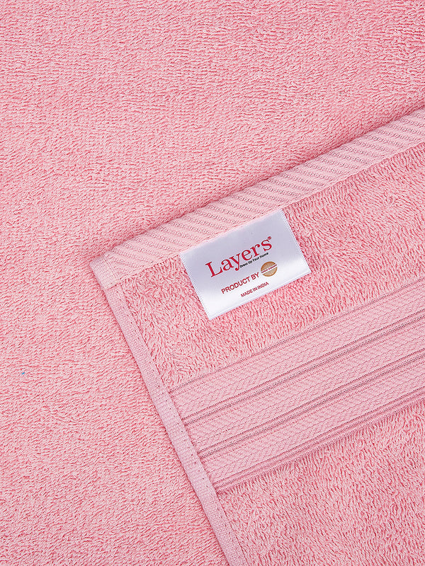 Be Bold 450 GSM 100% Cotton Light Pink Large Towel - Pack of 1 (150 L cm x 75 W cm)