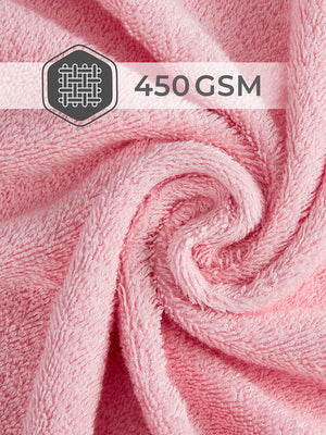 Be Bold 450 GSM 100% Cotton Light Pink Large Towel - Pack of 1 (150 L cm x 75 W cm)