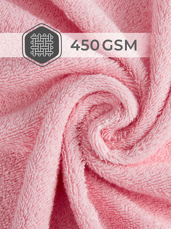 Be Bold 450 GSM 100% Cotton Light Pink Large Towel - Pack of 1 (150 L cm x 75 W cm)