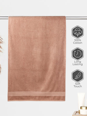 Be Bold 450 GSM 100% Cotton Brown Large Towel - Pack of 1 (150 L cm x 75 W cm)