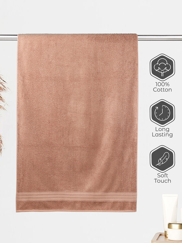 Be Bold 450 GSM 100% Cotton Brown Large Towel - Pack of 1 (150 L cm x 75 W cm)
