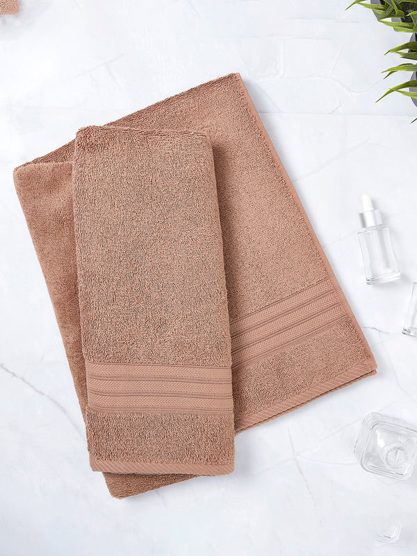 Be Bold 450 GSM 100% Cotton Brown Large Towel - Pack of 1 (150 L cm x 75 W cm)