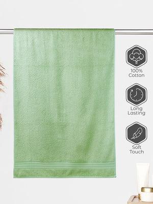 Be Bold 450 GSM 100% Cotton Green Large Towel - Pack of 1 (150 L cm x 75 W cm)
