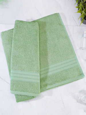 Be Bold 450 GSM 100% Cotton Green Large Towel - Pack of 1 (150 L cm x 75 W cm)