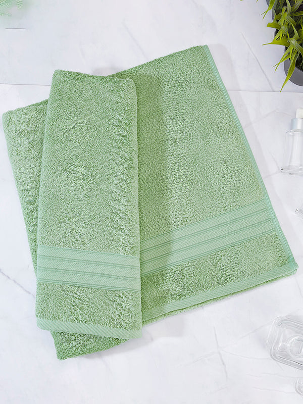 Be Bold 450 GSM 100% Cotton Green Large Towel - Pack of 1 (150 L cm x 75 W cm)