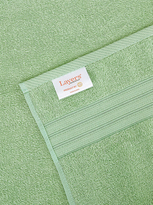 Be Bold 450 GSM 100% Cotton Green Large Towel - Pack of 1 (150 L cm x 75 W cm)