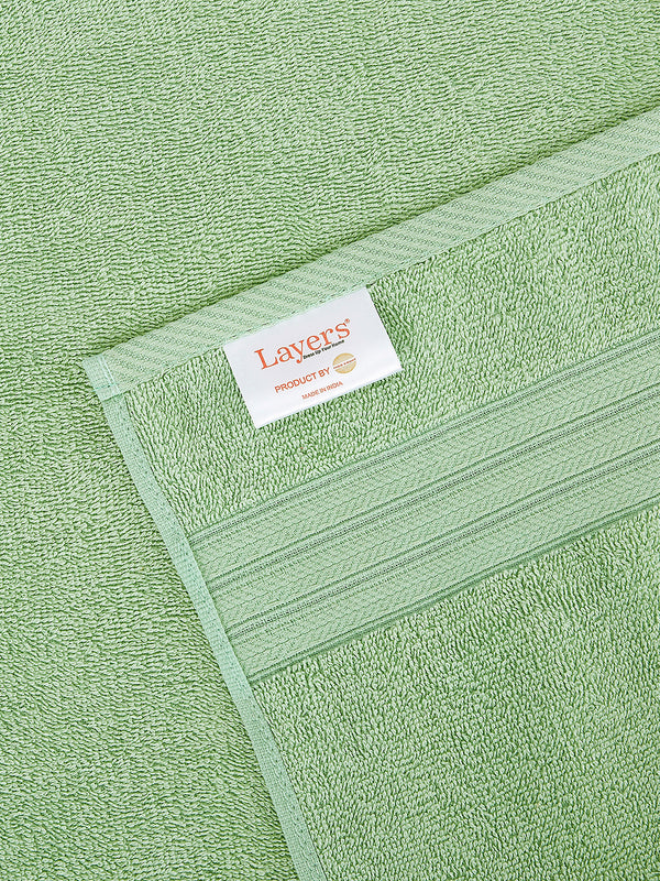 Be Bold 450 GSM 100% Cotton Green Large Towel - Pack of 1 (150 L cm x 75 W cm)