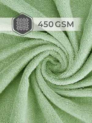 Be Bold 450 GSM 100% Cotton Green Large Towel - Pack of 1 (150 L cm x 75 W cm)