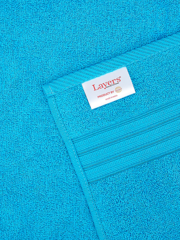 Be Bold 450 GSM 100% Cotton Blue Large Towel - Pack of 1 (150 L cm x 75 W cm)