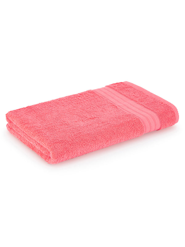 Be Bold 450 GSM 100% Cotton Light Red Large Towel - Pack of 1 (150 L cm x 75 W cm)