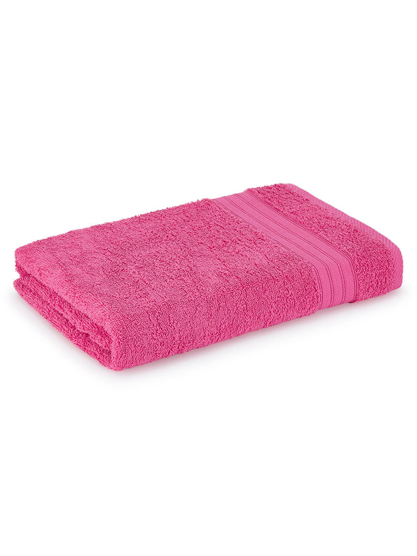 Be Bold 450 GSM 100% Cotton Pink Large Towel - Pack of 1 (150 L cm x 75 W cm)