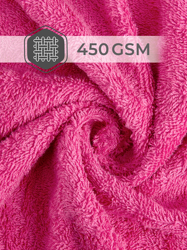 Be Bold 450 GSM 100% Cotton Pink Large Towel - Pack of 1 (150 L cm x 75 W cm)