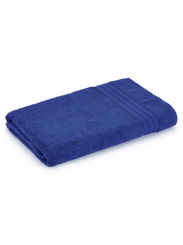 Be Bold 450 GSM 100% Cotton Blue Large Towel - Pack of 1 (150 L cm x 75 W cm)