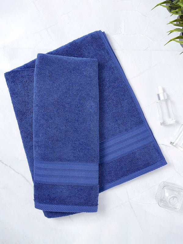 Be Bold 450 GSM 100% Cotton Blue Large Towel - Pack of 1 (150 L cm x 75 W cm)