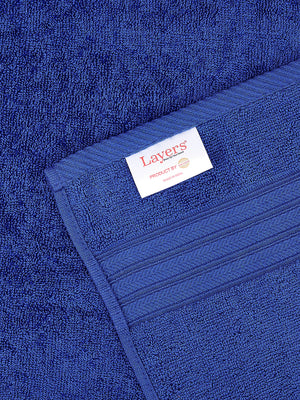 Be Bold 450 GSM 100% Cotton Blue Large Towel - Pack of 1 (150 L cm x 75 W cm)