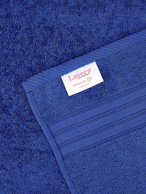 Be Bold 450 GSM 100% Cotton Blue Large Towel - Pack of 1 (150 L cm x 75 W cm)