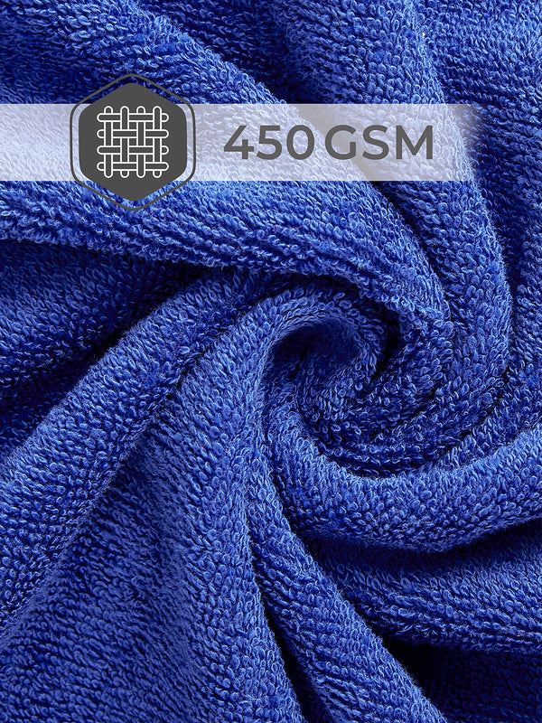Be Bold 450 GSM 100% Cotton Blue Large Towel - Pack of 1 (150 L cm x 75 W cm)