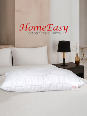 Home Easy 100% Cotton 200 TC White Soft Pillow - Set of 1 (17 x 27 inches)